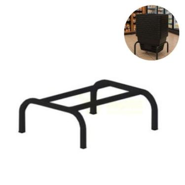 Imagem de Kit 2 Suportes Tartaruga Baixo Para Cesta Cestinha De Compras Mercado 