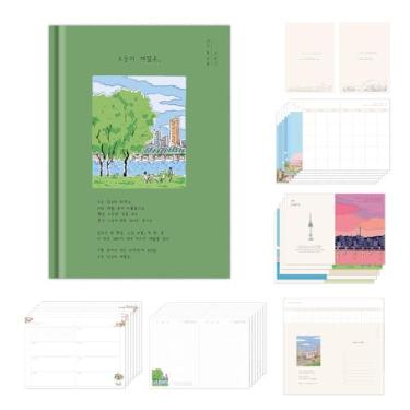 Imagem de Monolike Seul: Diário de capa dura de 6 meses da temporada de hoje, Parque - Agenda semanal e mensal acadêmica sem data