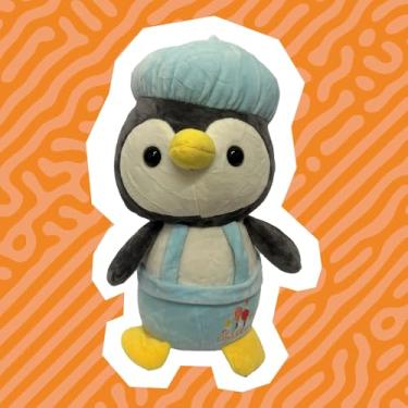 Imagem de Pinguim de Pelúcia 30cm Azul, toque macio, presente, máquina de bichinhos, ursinho de pelúcia