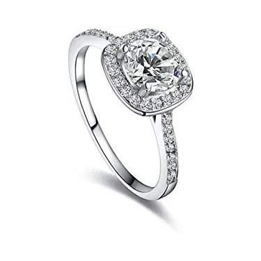 Imagem de LEEYA NL36 Anel de noivado feminino 6 mm de titânio de aço inoxidável polido alto canal 18K zircônia cúbica CZ aliança de compromisso unissex ouro anel de casamento ajuste confortável, B, 6, 1