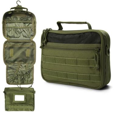 Imagem de Bolsa de higiene VELVEBAG masculina de viagem pendurada verde impermeá