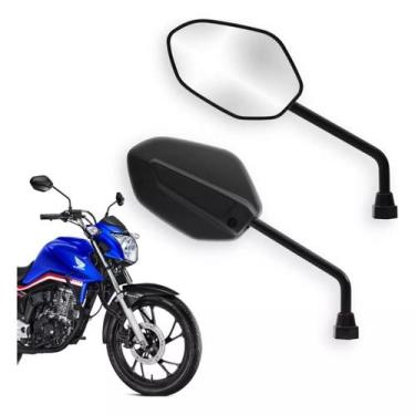Imagem de Par Retrovisor Para Moto Honda Titan Fan 125 150 160 - Virtual Emporiu