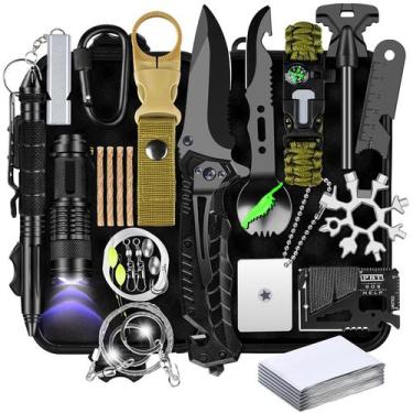 Imagem de Kit de sobrevivência NewFation, conjunto de equipamentos de acampament