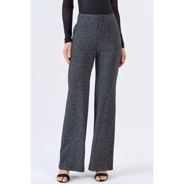 Imagem de Calça PKS Alfaiataria Jacquard Pied De Poule-Feminino