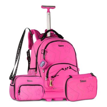 Imagem de Kit Luluca Mochila Com Lancheira térmica e Estojo Box Cores-Feminino