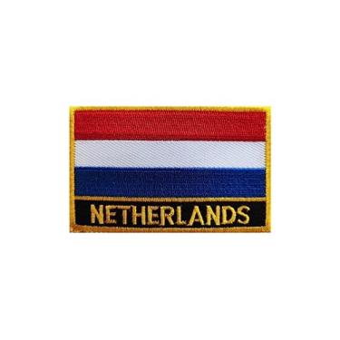 Imagem de Ruoming 1 PÇ Patch de bandeira dos Países Baixos com ferro ou costurado bordado tático militar nacional dos Países Baixos (Holanda)
