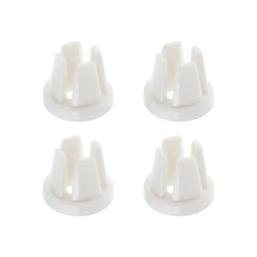 Imagem de eMagTech 4 peças de capa de bobina para máquina de costura compatível com Bernette compatível com máquina de costura Singer ALT 416500801/93-036048-44/TA10943209S branco (pequeno)