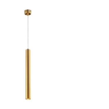 Imagem de Pendente Tubo Tubeto Dourado Lustre Sala Cozinha Ilha Quarto 4cmx40cm Lâmpada Led Inclusa INL69