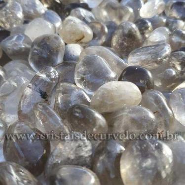 Imagem de Quartzo Fumê Rolado Natural 1kg - Pedra de 20 a 35mm Tipo B - Atacado