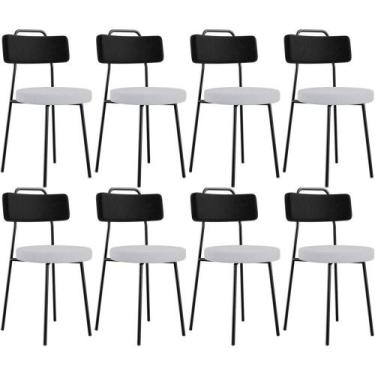 Imagem de Kit 08 Cadeiras Decorativa Estofada Sala Jantar Barcelona L02 material