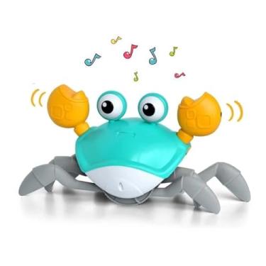 Imagem de Caranguejo Fujão Jô-jô Brinquedo Música Luz Sensor Sensorial - VERDE