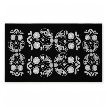 Imagem de Stupell Industries Tapete de porta não tecido com estampa de fractais redondos variados, design por El Perkin