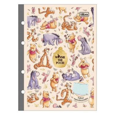 Imagem de Bloco de Folhas Caderno Argolado Fichario Colegial 17,7 x 24cm 80 Folh