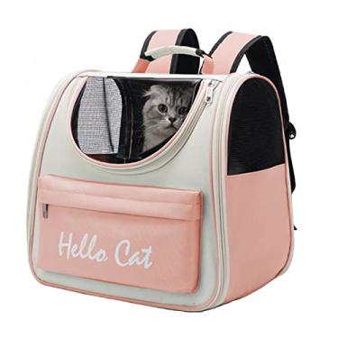 Imagem de Mochila de Transporte para Gatos e Cães Dobrável Acolchoada com Ventilação Ideal para Levar seu Pet Passear, Bolsa Transporte Animais até 8 (ROSA)