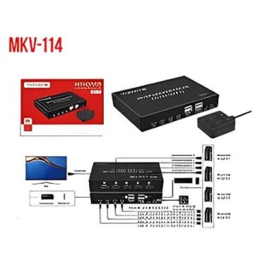 Imagem de Chaveador KVM HDMI 2x1 HD/USB TOMATE MKV-114 - Controle de Múltiplos C