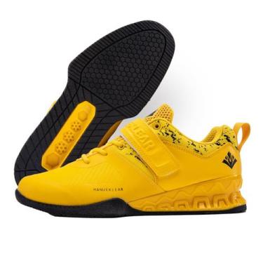 Imagem de Sapatos de elevação MANUEKLEAR Deadlift para homens e mulheres Lemon -