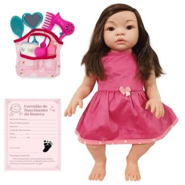 Imagem de Kit Boneca Baby Kiss Sid Nyl 45cm Com Bolsa Maternidade