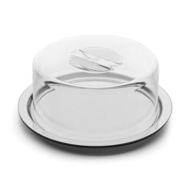 Imagem de Prato Para Bolo Boleira ou Queijo Inox com Tampa Neo Forma