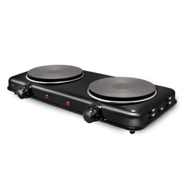 Imagem de Fogão Elétrico Cooktop Portátil 2 Bocas 2.000W Controle de Temperatura