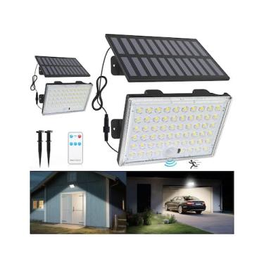 Imagem de Luzes solares de inundação externas LumiZen, sensor de movimento de 3 