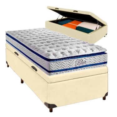 Imagem de Colchão Solteiro Molas Ensacadas + Bau Blindado - Blue Paropas