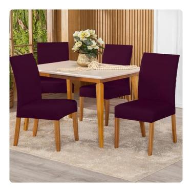 Imagem de Kit Capa Para Cadeira 04 Unidades Tecido Malha Gel - Lenharo Enxovais,