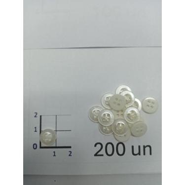 Imagem de Botões Perolado 10mm 4 Furos Brilho 50Un 100Un 200Un Confecção Artesan