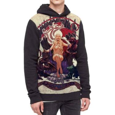 Imagem de Moletom Com Capuz Game Of Thrones Daenerys Ref:203 - smoke, Preto, M