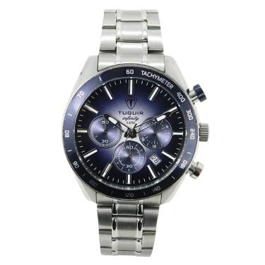 Imagem de Relógio Tuguir Masculino Ref: Tgi37118 Cronógrafo Aço Prateado