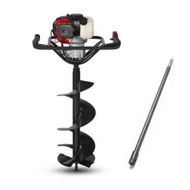 Imagem de Perfurador de Solo Gasolina Branco BPS52 Broca 15cm e Alongador