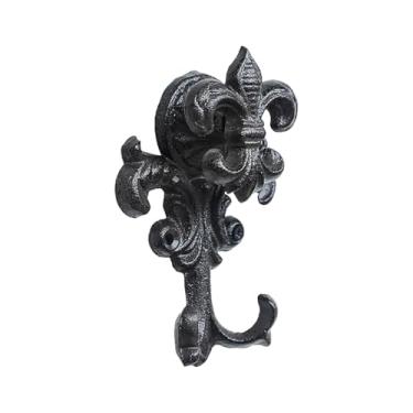 Imagem de AFXGUSD Gancho decorativo de ferro fundido, cabide para casacos, toalhas, cabide de parede para jardim, cerca interna e externa