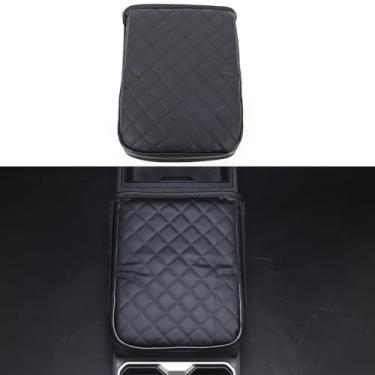 Imagem de Capa de console central de carro compatível com Toyota Tacoma 2024 2025 almofada de console central almofada protetora de caixa de assento almofada com bolsos bolsa de armazenamento à prova d'água