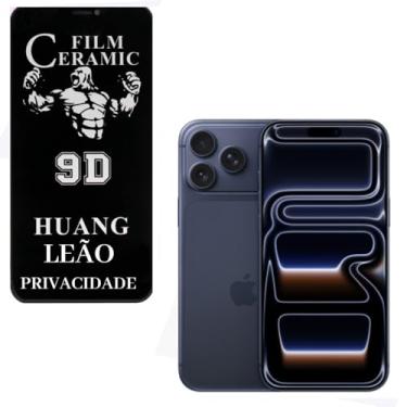 Imagem de Película Cerâmica Privacidade Brilhante IPhone X 11 12 13 14 15 16e PRO MAX Proteção Total, Anti-Risco e Anti-Espião (17 PRO MAX)