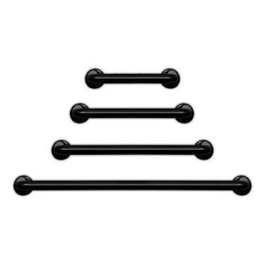 Imagem de Barra De Apoio Preta 80 Cm Mebuki