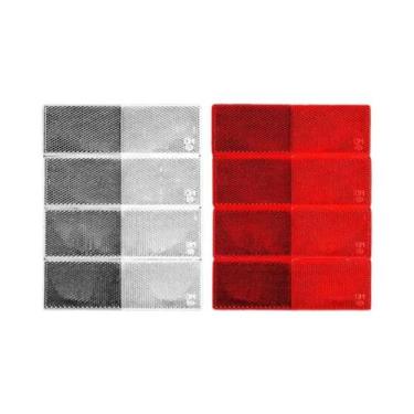 Imagem de 8 Peças De Fita Refletiva Retangular Para Caminhão E Reboque, Adesivo 