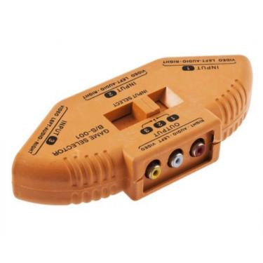 Imagem de Chave Seletora Audio Video /rca /av /tv/ Hub 3 Entradas