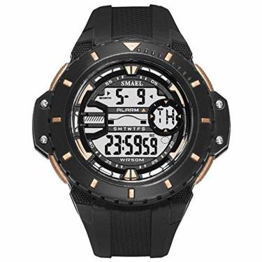 Imagem de Relógio De Pulso Luz De Led Led 1519 à Prova Água Rosa