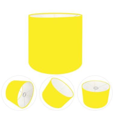 Imagem de Cúpula Abajur Cilíndrica Cp-7007 Ø20x22cm Amarelo - Vivare