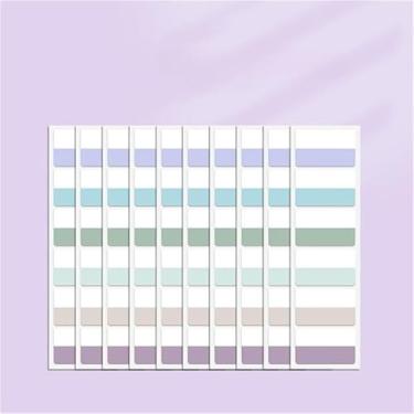 Imagem de 10 folhas, 60/120/240 peças, adesivos multicoloridos, graváveis, reposicionáveis, indicadores para páginas, marcadores de livros, notas de leitura (cor escura - G)