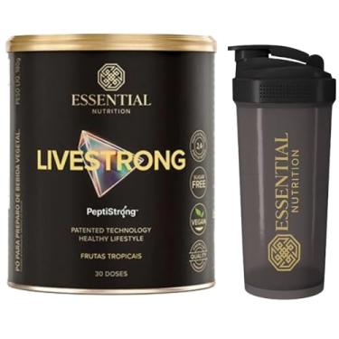 Imagem de Combo Essential Nutrition - LiveStrong Sabor Frutas Tropicais + Coqueteleira oficial