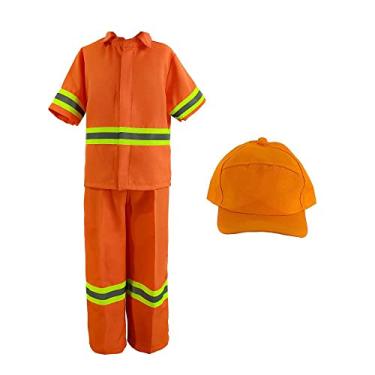 Imagem de Fantasia Gari Adulto Festa Carnaval Masculino Com Boné