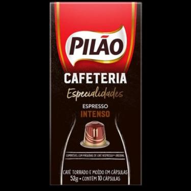 Imagem de Pilao Cafeteria Especialidades Espresso Intenso, Cápsulas de Café Torrado e Moído, Compatível com Nespresso, 10 Cápsulas, 52g, Intensidade 11