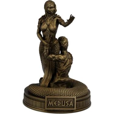 Imagem de Estátua Medusa Mitologia Grega Estatueta - Versão 4 (Cor Ouro Velho)