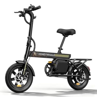 Imagem de HONEYWHALE B20 Bicicleta Elétrica, 440W-35KM-25KM/H-120KG, Scooter Motor-Adulto-Bike-Autonomia-Velocidade Máxima-Carga-Honey Whale-Fat-Dobravel, 14 Aro, Freios a Disco Dianteiros e Traseiros