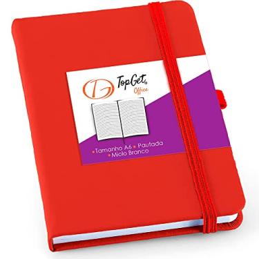 Imagem de Caderneta de Anotações 9x14cm 80 Folhas Pautadas TopGet (Vermelho)