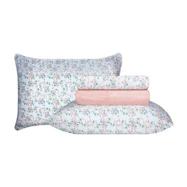 Imagem de Jogo de Cama Duplo Casal 4 Peças 140 Fios 250x220cm Clarice Realce Premium - Sultan