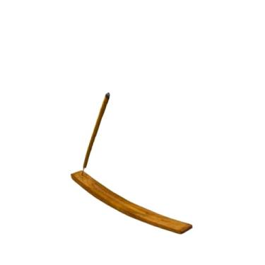 Imagem de Incensário Canoa em Madeira Maciça, Suporte Elegante para Incensos