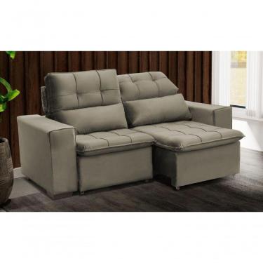 Imagem de Sofá Retrátil E Reclinável 150 Cm Classic Veludo Marrom