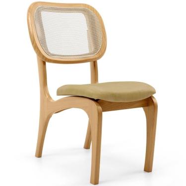 Imagem de Cadeira Para Sala De Jantar Estofada E Tela Mariah L02 Couríssimo Fendi