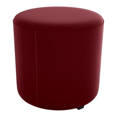 Imagem de Puff Redondo Copenhage Veludo Maserati Milani Store Vermelho